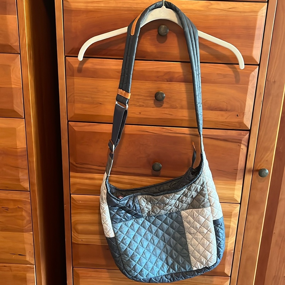 MZ WALLACE
Parker Crossbody In Blue Patchwork nylon Colorblock